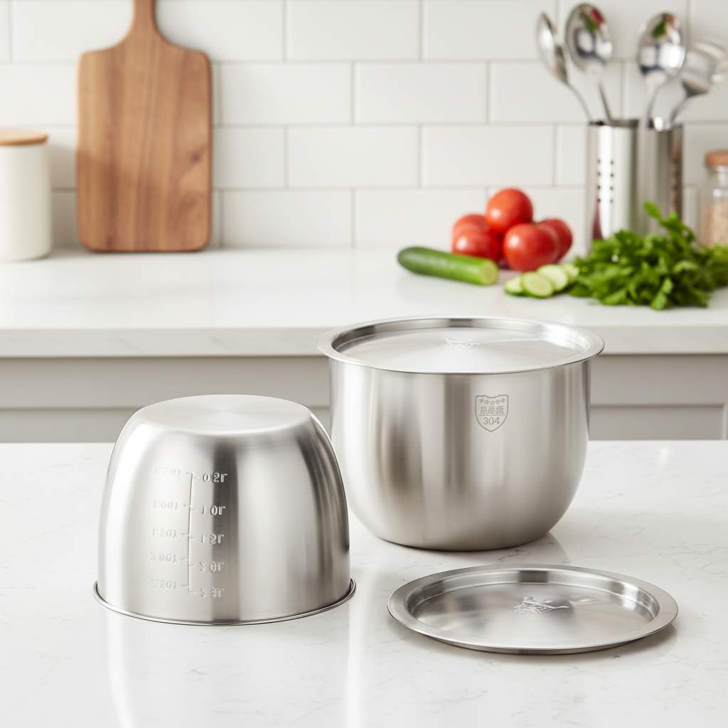 Stainless Steel Mixing Bowls with Airtight Lids